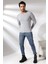 Compact Penye Likralı Slim Fit Uzun Kol Pis V Yaka T-Shirt 19699 Grimelanj 1