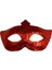 Simli Parti Maskesi Balo Parti Kostüm Aksesuarı Maske Kırmızı 1