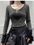 Y2K Harajuku Gotik Uzun Kol Crop Top 1