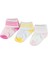 Çemberli Düz Renk Kız Yenidoğan Kutulu Çorap 3 Çift 6 Adet 0-3 Ay 1
