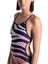 Multi Stripes Swimsuitalylace Back Kadın Yüzücü Mayosu 007158710 4