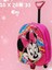 Kız Çocuk Minnie Mouse Eva Kumaş Çekçekli Anaokulu Kreş ve Günlük Kullanım Sırt Çantası 4