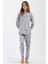Kadın Büyük Beden Uzun Kol Pijama Takım 404066 1