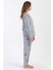 Kadın Büyük Beden Uzun Kol Pijama Takım 404066 2
