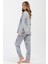 Kadın Büyük Beden Uzun Kol Pijama Takım 404066 3