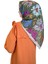 Quare Vual Krep Eşarp - Çiçek Desenli Eşarp 01114 1