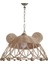 Tekno Trust 34 X 48 Rattan Bambu Hasır Sarkıt Ayı Tavşan Kulak Boncuklu Avize 35 Cm E27 Kahverengi 20-37 Cm 1 5