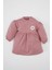 Kız Bebek Bisiklet Yaka Çiçek Baskılı Uzun Kollu Sweatshirt Elbise A6507A524AU 1