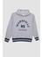 Erkek Çocuk Gri Yazı Baskılı Kapüşonlu Kalın Sweatshirt C9788A824AU 1