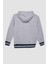 Erkek Çocuk Gri Yazı Baskılı Kapüşonlu Kalın Sweatshirt C9788A824AU 3