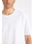 Boxy Fit Bisiklet Yaka Basic Düz Kısa Kollu Tişört D7415AX24HS 5