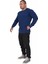 Yeni Pamuklu Kışlık Sweatshirt Koyu Mavi Stilya 4702 4
