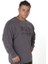 Antrasit Geniş Kesim Sweatshirt Big Sam 4579 1