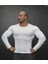 Kendinden Desenli Beyaz Slim Fit Sweatshirt Big Sam 4638 1
