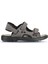 Bueno Shoes Gri Nubuk Erkek Sandalet 25MS1405 1