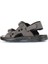 Bueno Shoes Gri Nubuk Erkek Sandalet 25MS1405 5