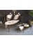 Güpürlü Yasemin Kadife Salon Takımı 5 Parça Krem 161496 1