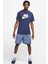 Sportswear Futura Swoosh Logo Tee T Shirt Unisex Baskılı Tişört Lacivert 3