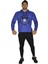 Mavi Pamuklu Kışlık Kapşonlu Sweatshirt Big Sam 4668 2