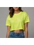 Neon Sarı Kadın Crop Şık Ve Rahat Crop Tshirt Koleksiyonu Renkli Yaz Cropları Ümodern Klasik Sokak Modası Sportif Crop Top Şehirli Kadın Cropları Trend Crop Tişört 5