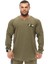 Erkek Haki Pamuklu Rahat Fit Spor Sweatshirt Big Sam 4710 1