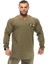 Erkek Haki Pamuklu Rahat Fit Spor Sweatshirt Big Sam 4710 4
