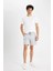 Slim Fit Dar Kesim Dar Paça Şort W7965AZ24HS 3