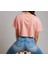 Somon Pembe Kadın Crop Şık Ve Rahat Crop Tshirt Koleksiyonu Renkli Yaz Cropları Ümodern Klasik Sokak Modası Sportif Crop Top Şehirli Kadın Cropları Trend Crop Tişört 4