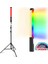 The Wlue Şarjlı 50 cm Rgb Stick 114 LED Işık 2.1 M Tripodlu Kumandalı Profesyonel Selfie Fotoğraf Sahne Işığı 3