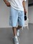 Baggy Fit Kargo Cepli Şort Mavi 3