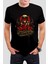Motorcu Kuru Kafa Baskılı Siyah Tişört C834 1