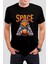 Space Baskılı Siyah Tişört C846 1