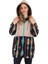 Lacivert/bej Kilim Desenli Kadın Polar Ceket 2