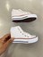 Beyaz Uzun Keten Sneaker Cnv Spor Ayakkabı Günlük Snekaer 3