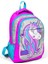Kids Pembe Gümüş Simli Unicorn Desenli Üç Bölmeli Okul Sırt Çantası 14383 1