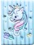 Puffy Cute Unicorn Not Defteri 13 x 18 cm 96 Ypr. Çizgili Açık Yeşil 1