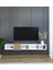Slimline Beyaz Ahşap Duvara Monte Açık Raflı Minimalist Tv Ünitesi 160 cm - Şık ve Fonksiyonel Tasarım 2