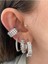 3 Sıra Yarı Zirkon Taşlı Kadın Earcuff Kıkırdak Küpe 2