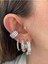3 Sıra Yarı Zirkon Taşlı Kadın Earcuff Kıkırdak Küpe 3