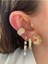 3 Sıra Yarı Zirkon Taşlı Kadın Earcuff Kıkırdak Küpe 5