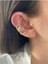 Zirkon Taşlı Kelebek Çift Taraflı Kadın Earcuff Kıkırdak Küpe 1