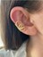 Zirkon Taşlı Kelebek Çift Taraflı Kadın Earcuff Kıkırdak Küpe 2