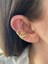Zirkon Taşlı Kelebek Çift Taraflı Kadın Earcuff Kıkırdak Küpe 4