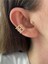 3 Sıra Zirkon Taşlı Kadın Earcuff Kıkırdak Küpe 2