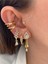 Zirkon Taşlı Çapraz Kadın Earcuff Kıkırdak Küpe 2
