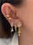 Zirkon Taşlı Çapraz Kadın Earcuff Kıkırdak Küpe 4
