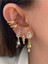 Zirkon Taşlı Çapraz Kadın Earcuff Kıkırdak Küpe 5