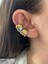 Çift Renkli Halka Kadın Earcuff Kıkırdak Küpe 4