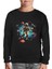 Astronot - Gezegenlere Yolculuk Siyah Çocuk Sweatshirt 1