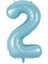 ^^ 34 Inç " 2 " * Açık Mavi * Renk Rakam Folyo Balon 1